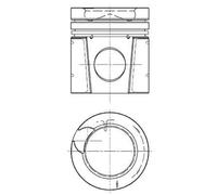 Piston 143mm Length 99.6mm Recess Diameter Fits DAF KOLBENSCHMIDT 99984600