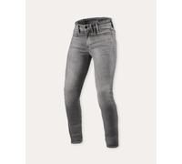 Piston 3 Skinny Medium Grey Distressed Jeans in 28 Leg Length 34 in.