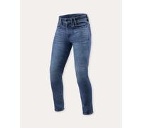 Piston 3 Skinny Mid Blue Distressed Jeans in 38 Leg Length 34 in.