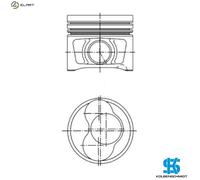 Piston Fits Audi A3 A4 Seat Alhambra Altea Leon Skoda VW KOLBENSCHMIDT 40409610