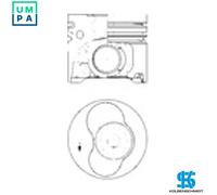 Piston 68.75mm Length For VW Multivan Touareg Transporter KOLBENSCHMIDT 41092600