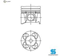 Piston with Rings +0.4mm 41660620 KS 55484181 625095 B13DTC