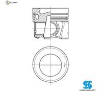 PISTON 41661620 FOR CUPA/CUNA/CUWA/CUXA/CRGB/CRGA 2.0L 4cyl