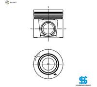 Piston 84mm Length 49.2mm Recess ⌀ Fits Fiat Ducato Iveco Daily KOLBENSCHMIDT