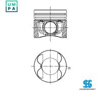 PISTON 41714600 STD FOR OM642.990/992/993/975 3.0L 6cyl