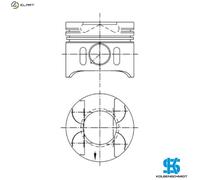 PISTON 41882600 STD FOR OM646.821/811/820/812/980 2.1L 4cyl