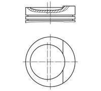 Piston 57mm Bolt Length Fits Audi 100 200 80 90 A6 Cabriolet Coupe MAHLE 0348900