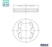 MAHLE 681 PI 00109 001 Piston