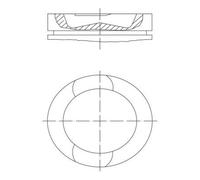 Piston 73mm Bolt Length 54mm Bolt ⌀ 78.4mm Compression Height Replacement MAHLE