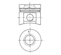 Piston 86.27mm Length 40mm Recess ⌀ Fits KHD DEUTZ-FAHR DEUTZ KOLBENSCHMIDT