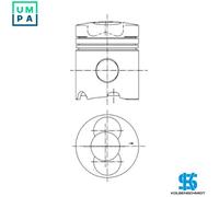 PISTON 99343600 STD FOR F 3L 913 3.1L 3cyl F 4L 913 4.1L 4cyl F 6L 913 6.1L