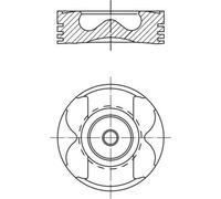 Mahle Original Piston 0045600 - Fits Mercedes-Benz C-Class, CLK, E-Class, G-Class, M-Class, Vito