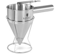 Piston Funnel 1.2 L Stainless Steel Dispensing Opening: 8 mm - Piston Funnels by Royal Catering Silver