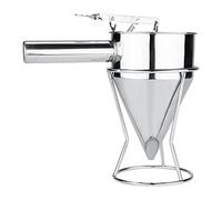 Piston Funnel, 800ml Wax Funnel Dispenser Piston Fondant Funnel for Sauces Stainless Steel Baking Funnel Dispenser with Rack for Home Kitchen Bakery Use