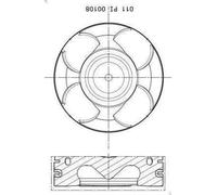 Piston MAHLE 011 PI 00108 001 for SAAB 9-5 (YS3G) 2 2010-2012