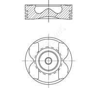 MAHLE ORIGINAL 021 PI 00129 000 Piston