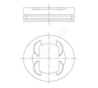 2x ✅Fits MAHLE 681 PI 00109 000 Piston 681 PI 00109 000 Piston 86 (- ⭐UK Seller⭐