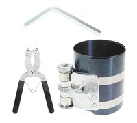 Piston Ring Compressor Kit Ring Installer Clamp Expander Plier | Engine Ratchet Type Clamp Band Installer for Car Engine Vehicle Maintenance Repair Shop Mechanic Clamp Expander Tool