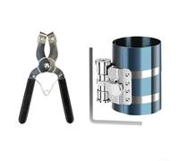 Piston Ring Installer Tool for Automotive Engine Repair, Carbon Steel Compression Clamp with Caliper, Fit for Single Cylinder Compressors and Auto Maintenance(3)