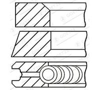 Piston ring set 08-123407-00 GOETZE ENGINE for RENAULT NISSAN DACIA SUZUKI