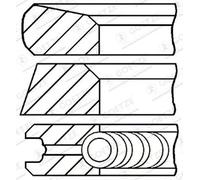 Goetze Engine Piston Ring Kit 08-123700-00 for Ford LDV/Transit 2.5 1991-1994