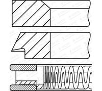 Piston ring set 08-424500-00 GOETZE ENGINE for MAZDA CX-7 6 Saloon 6 Hatchback
