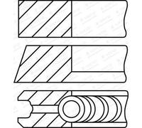 Piston ring set 08-430300-00 GOETZE ENGINE for VAUXHALL OPEL