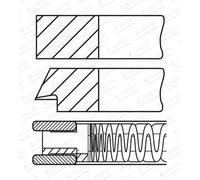 Piston ring set 08-448800-00 GOETZE ENGINE for HYUNDAI ACCENT II GETZ