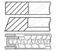Piston ring set 08-524500-00 GOETZE ENGINE for LAND ROVER RANGE ROVER