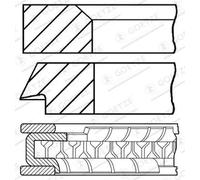 Piston ring set 08-704207-00 GOETZE ENGINE for BMW 3 3 Coupe 3 Convertible 5