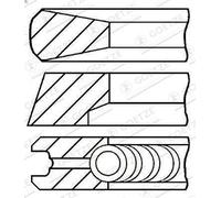 Piston Ring Set GOETZE 08-854700-00 for MULTICAR M26 2.799 1996-2002