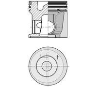 Piston with cylinder liner kit 40622960 KOLBENSCHMIDT for FIAT CLAAS