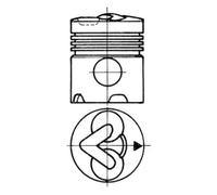 Piston with cylinder liner kit 92834962 KOLBENSCHMIDT for BMW 5 Touring 5