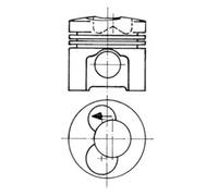 Piston with cylinder liner kit 93472960 KOLBENSCHMIDT for RENAULT VW