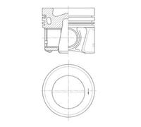Piston with Rings +0.25mm 41661610 KS CUNA CUPA CUWA CUXA