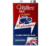 Pistoneeze Classic Mini Oil 20w50, 5 Litre, Multigrade Mineral Engine Oil for Classic Mini Engines and Gearboxes