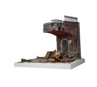 pistro 1/35 Scale Miniature Bridge and Building House Architecture Scene DIY Accessory for Diorama, Sand Table, and Layout Props- Style a