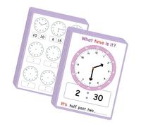 pistro 10 Sheets Telling Time Dry Erase Sheets Early Learning Tool for Preschool Classroom Homeschool Teacher Aid Kids Education