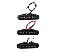pistro 3pcs Alnico V Single Coil Pickup for 48/50/52mm String Spacing