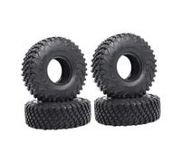 pistro 4 Pieces 1.0 Tires RC Rubber Tires Lightweight 63mm DIY Modified Upgrade Part Compatible with SCX24 FCX24 TRX4M 1/18 1/24 RC Crawler Truck