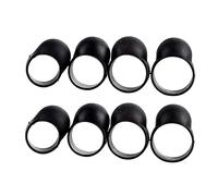 pistro 8pcs Steel Tongue Drum Finger Picks Black Knocking Sleeves Percussion Accs