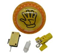pistro Arcade Push Button Replacement Kit with Flashing Light - Child-Friendly Palm Launch Button for Gaming Machines DIY Projects 2.36x2.36x2.09inch