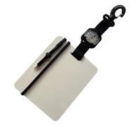 pistro Diving Writing Board with Pencil & Compass - 31cm x 12.5cm (12.2" x 4.9") PVC Stainless Steel Underwater Slate for Scuba Communication