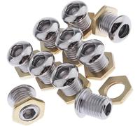 Pistro Drum Air Vent Strainer 10 Pack Drum with Gasket Nut Tom Snare Drum Parts Snare Drum Aluminum Alloy Multi-Color Musical Instrument Drum