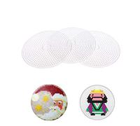 pistro Perler Beads Boards Clear Plastic 5mm Large Round Fuse Beads Pegboards for DIY Crafts Toy 3Pcs