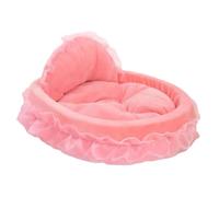 Pistro Pink Princess Dog & Cat Bed Sofa, Elegant for Medium Cats, Kitten Sleeping Kennel, Cute for Small Dogs, Removable Cushion, Non-Slip Bottom