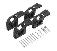 pistro Shovels Mount for Roof Rack Brackets Tools Flashlights Holder Rubber Clamp for Camping Backpacking Outdoor Travel- 4 Set