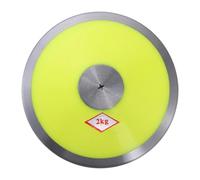 pistro Sports Training Discus with Steel Core and Nylon Surface - Throwing Implement for Men and Boys to Improve Coordination- Yellow