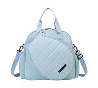 pistro Tennis Racket Holder Bag with Adjustable Shoulder Strap, Large Capacity 16.93x5.12x14.57 inch Oxford Cloth Carry Bag for Tennis Badminton Equipment- Blue