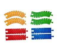 pistro Train Track Expansion Pack: Curved & Straight Tracks for Toddler Learning Toys (Preschool Playset Accessory)- 8pcs Train Track